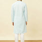 Manyavar Floral Chikankari Embroidered Regular Thread Work Kurta With Pyjamas | Swadesiicart