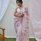 Vamsee Ishaq Baby Pink Organza Saree - Swadesiicart