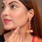 Shoshaa Gold-Toned Contemporary Jhumka Earrings | Swadesiicart