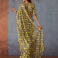 Tikhi Imli Geometric Digital Printed Ruffled Ready to Wear Saree | Swadesiicart