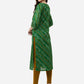 HERE&NOW Women Green Leheriya Printed Pure Cotton Kurta - Swadesiicart