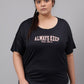MKH Plus Size Typography Printed Relaxed Fit Dri FIT T-shirt - Swadesiicart