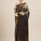 Saree Mall Navy Blue & Gold-Toned Ethnic Motifs Zari Silk Blend Banarasi Saree | Swadesiicart