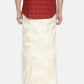 Sethukrishna Cream-Coloured Solid Readymade Dhoti For Men | Swadesiicart