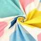 KLOTTHE Multicoloured Geometric 300 TC Fitted Double Bedsheet with 2 Pillow Covers - Swadesiicart