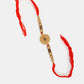 NVR Women & Men Set of 2 Gold-Toned Stone-Studded & Beaded Bhaiya Bhabi Rakhi With Roli Chawal | Swadesiicart