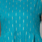 Kalini Women Turquoise Blue Ethnic Motifs High-Slit Kurta - Swadesiicart