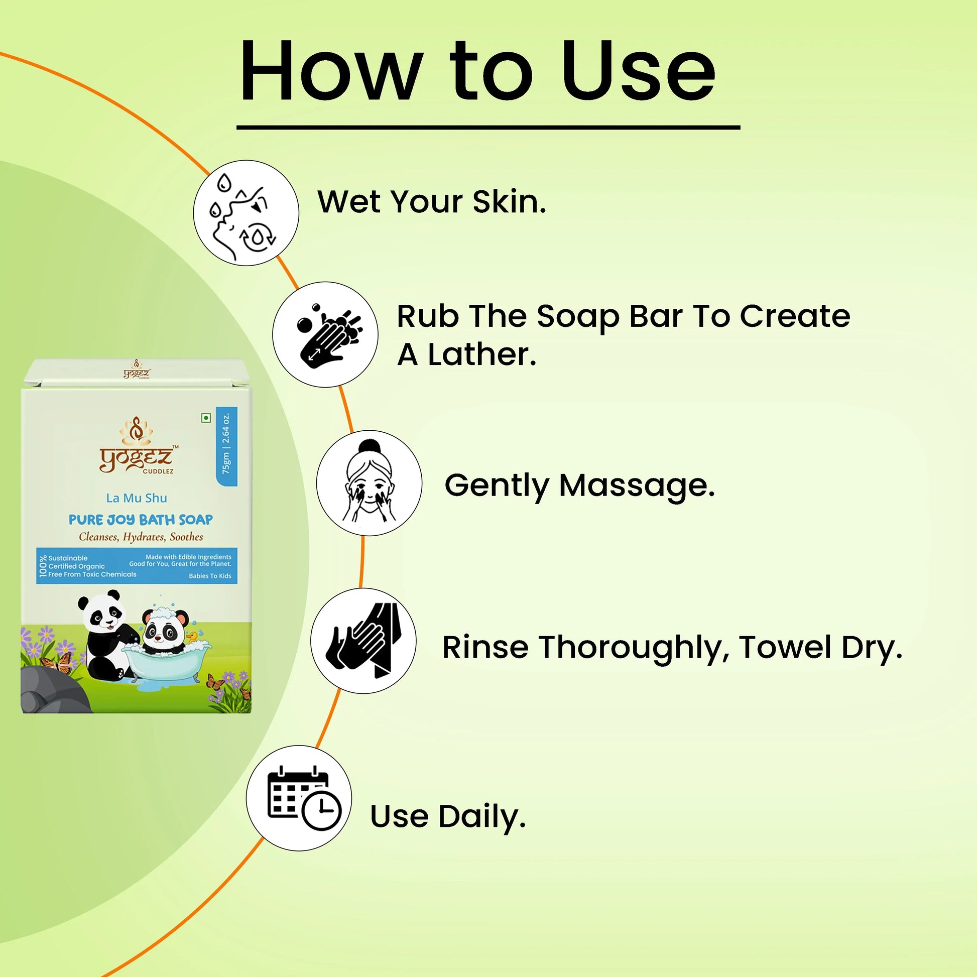 Yogez La Mu Shu Pure Joy Bath Soap - Swadesiicart