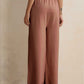trueBrowns Peach Woollen Flared Pants | Swadesiicart
