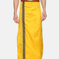 Sethukrishna Men Yellow Solid Readymade Dhoti | Swadesiicart