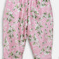 Ahalyaa Pink Poly Silk Solid Kids Kurta with Printed Pant Set For Girls | Swadesiicart