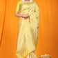 Jyoti Fashion Women's Cream Kanjivaram Silk Zari Woven Saree with Blouse | Swadesiicart