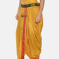 Sethukrishna Mustard Yellow Solid Readymade Dhoti Pant For Men | Swadesiicart