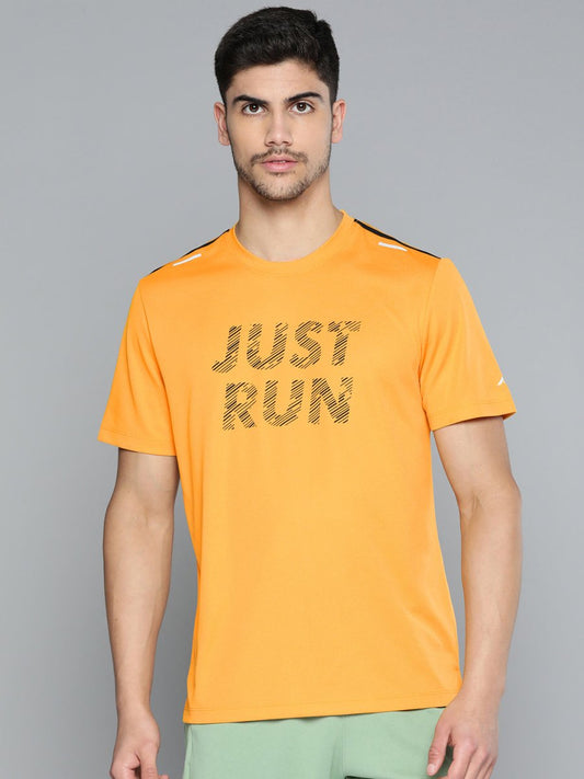 Alcis Men Typography Printed Anti Static Slim Fit Sports T-shirt | Swadesiicart