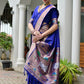 Vishnu Weaves Women's Royal Paithani Silk Zari Woven Saree with Blouse - Swadesiicart
