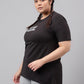 MKH Plus Size Typography Printed Drop Shoulder Sleeves Relaxed Fit Dri-FIT Sports T-Shirt - Swadesiicart