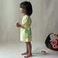 ArthLife Yellow Donuts Embroidered Dress