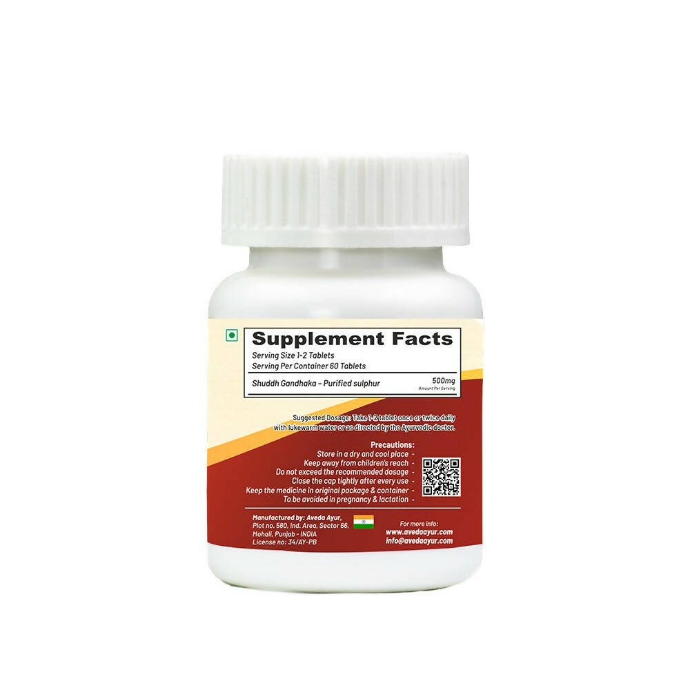 Life Aveda Gandhak Rasayan Tablets - Swadesiicart