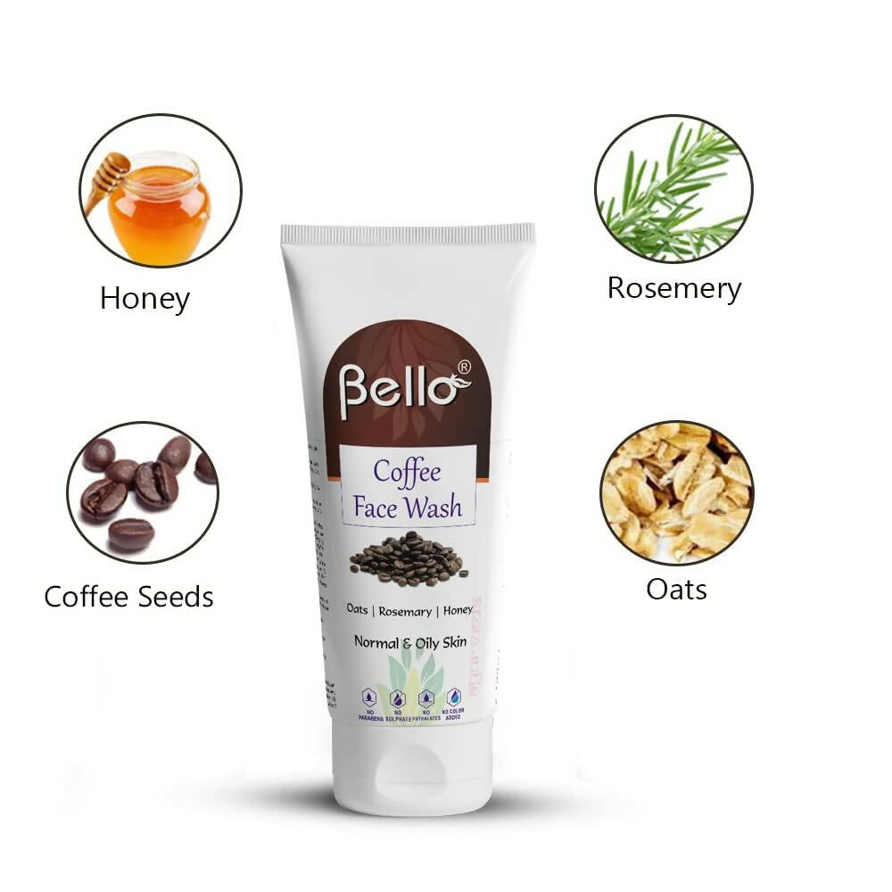 Bello Herbals Coffee Face Wash for Men & Women - Swadesiicart