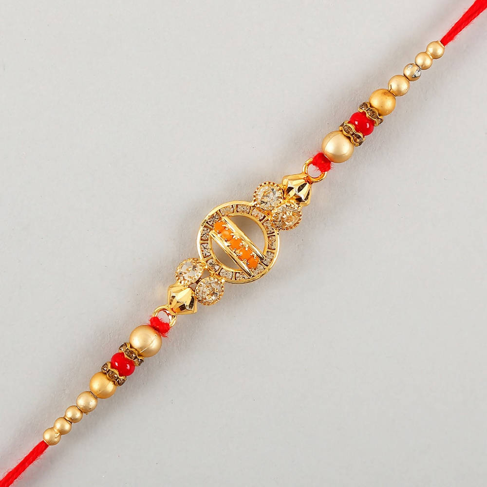 Elegant Meenakari Rakhi And Kaju Katli Box | Swadesiicart