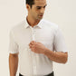 Ramraj Cotton Mens Half Sleeve Formal Poly Cotton White Shirt | Swadesiicart