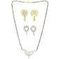 AanyaCentric Gold-Polished Mangalsutra with Pendant, 2 Pair Earrings