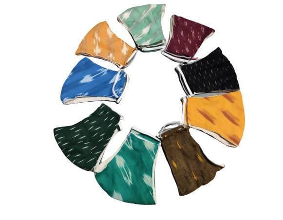 Pochampally Cotton Face Mask (Multi Color) | Swadesiicart