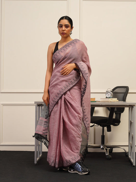 Tikhi Imli Woven Design Cotton Saree | Swadesiicart