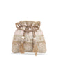 Masq Women Beige & Gold-Toned Embellished Potli - Swadesiicart