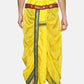 Sethukrishna Men Yellow & Green Solid Readymade Dhoti Pant | Swadesiicart
