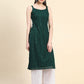 Kalini Women Paisley Embroiderd Chikankari Sequinned Georgette Kurta | Swadesiicart