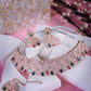 Saraf RS Jewellery Rose Gold-Polished White & Green AD-Studded Jewellery Set