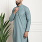 Sojanya Woven Design Mandarin Collar Straight Cotton Kurta | Swadesiicart