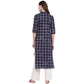 NOZ2TOZ Women's Navy Blue Printed Kurti- (1pc set) - Swadesiicart