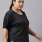 MKH Plus Size Typography Printed Dri-FIT Sports T-Shirt - Swadesiicart