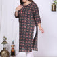 Swasti Plus Size Floral Printed Cotton Straight Kurta - Swadesiicart
