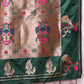 Lorenvalley Fashion Green Soft Paithani Silk Woven Design Copper Zari Meenakari Weaving Saree - Swadesiicart