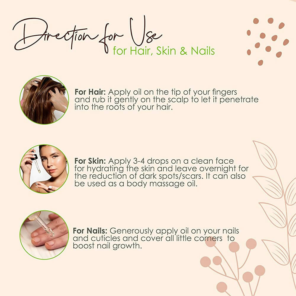 Old Tree Castor Hair Oil - Pure Cold Pressed - Swadesiicart
