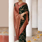 Joban Fashion Green Crepe Chiffon Pure Handloom Banarasi Silk Saree | Swadesiicart