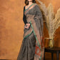 Very Much Indian Handloom Pure Kota Cotton Handblock Printed Saree - Cerulean Print | Swadesiicart