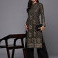 Ahalyaa Women's Traditional wear Kurta - Black | Swadesiicart