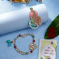 NVR Women & Men Set of 2 Multicolor Stone-Studded & Beaded Bhaiya Bhabhi Rakhi With Roli Chawal | Swadesiicart