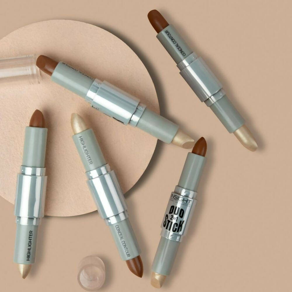 Insight Cosmetics Duo Stick Contour + Highlighter - 03 Chocolate - Swadesiicart