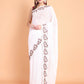 Vamsee Ammelia White Georgette Saree - Swadesiicart