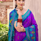 Shree Shyam Fashion Purple Pochampally Silk Saree