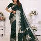Anaita Dark Green kochi Silk With Bandhej Weaving Saree With Blouse