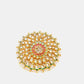 Ruby Raang Gold Polished Multi-Color Maharani Cocktail Ring | Swadesiicart