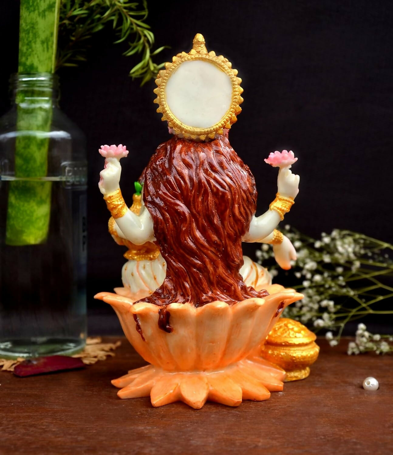Shri balaji craft Marble Lakshmi Ji Sculpture for Pooja Room - Swadesiicart