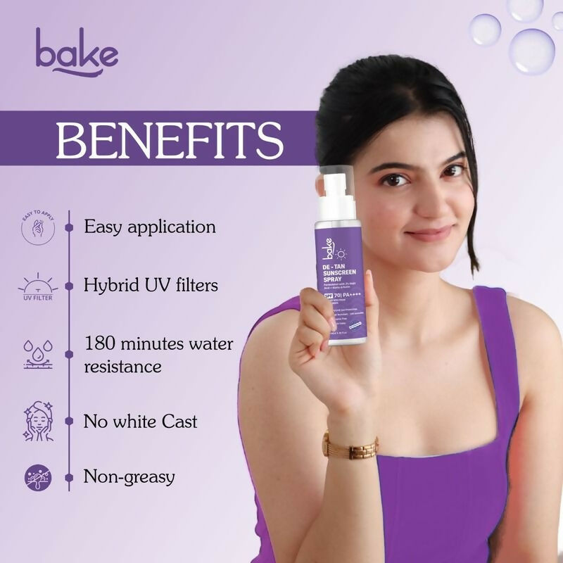 Bake SPF 70 Sunscreen Spray PA++++ Waterproof | Swadesiicart