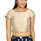 Aastha Fashion Women's Off White Art Silk Designer Party Wear Readymade Blouse